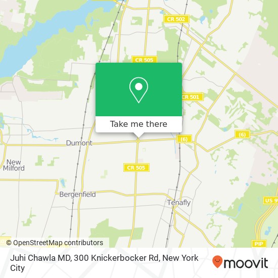 Juhi Chawla MD, 300 Knickerbocker Rd map