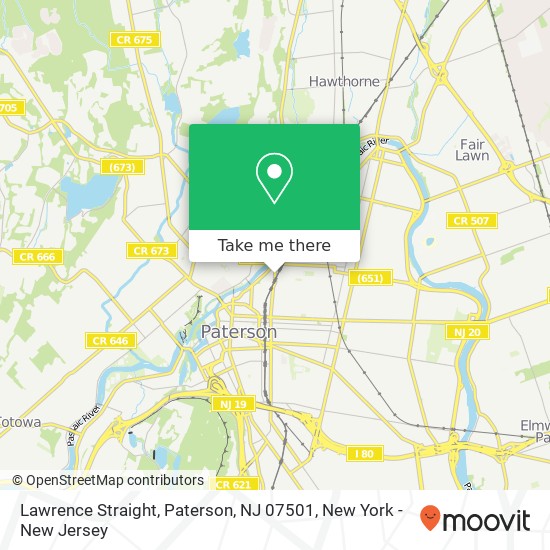 Mapa de Lawrence Straight, Paterson, NJ 07501