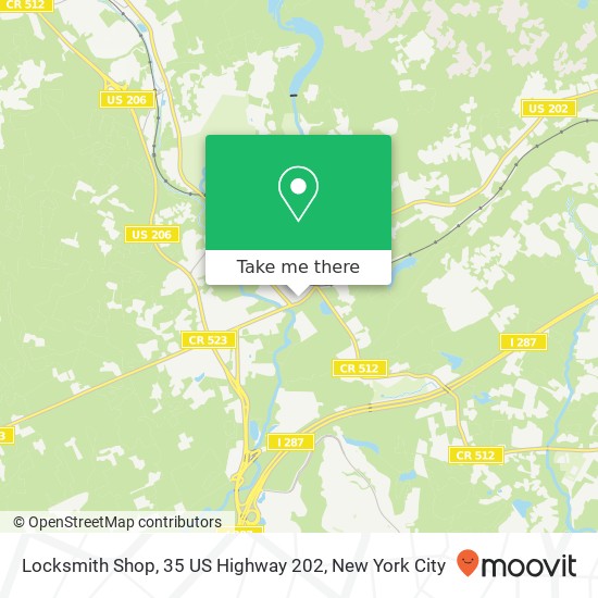 Mapa de Locksmith Shop, 35 US Highway 202