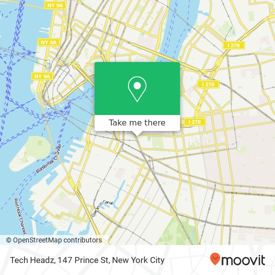 Mapa de Tech Headz, 147 Prince St