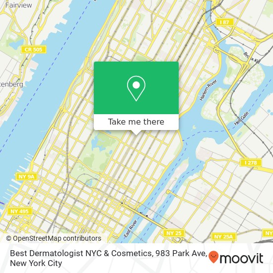 Mapa de Best Dermatologist NYC & Cosmetics, 983 Park Ave