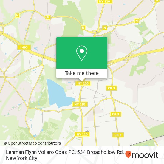 Mapa de Lehman Flynn Vollaro Cpa's PC, 534 Broadhollow Rd