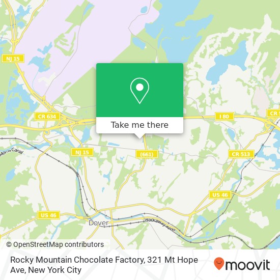 Mapa de Rocky Mountain Chocolate Factory, 321 Mt Hope Ave