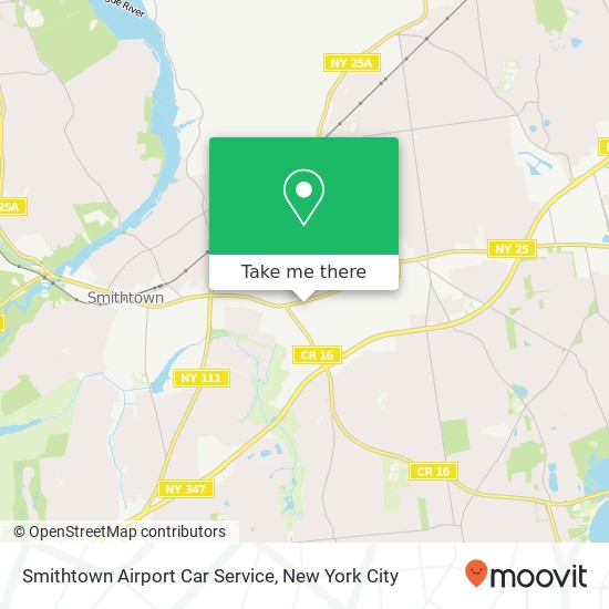 Mapa de Smithtown Airport Car Service