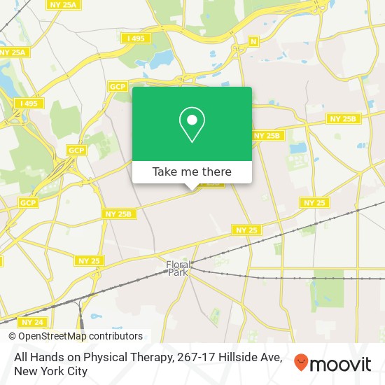 Mapa de All Hands on Physical Therapy, 267-17 Hillside Ave