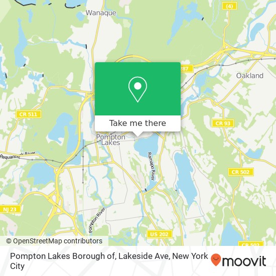 Pompton Lakes Borough of, Lakeside Ave map