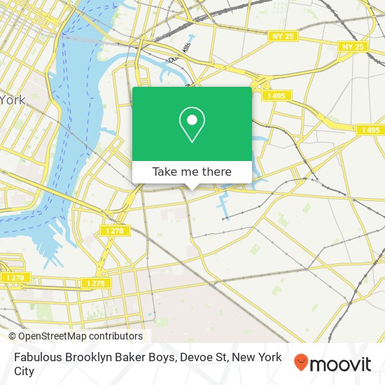 Fabulous Brooklyn Baker Boys, Devoe St map