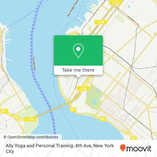 Ally Yoga and Personal Training, 4th Ave map