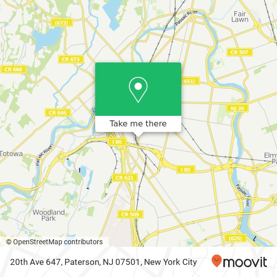 20th Ave 647, Paterson, NJ 07501 map