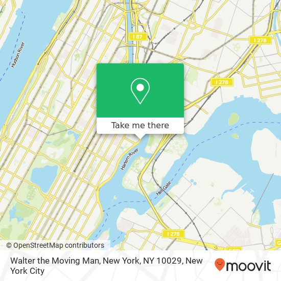 Mapa de Walter the Moving Man, New York, NY 10029