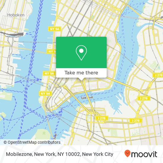 Mapa de Mobilezone, New York, NY 10002