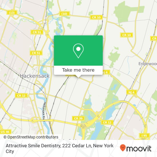 Mapa de Attractive Smile Dentistry, 222 Cedar Ln