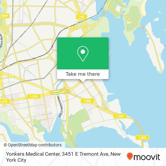 Mapa de Yonkers Medical Center, 3451 E Tremont Ave
