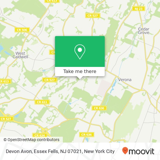 Devon Avon, Essex Fells, NJ 07021 map