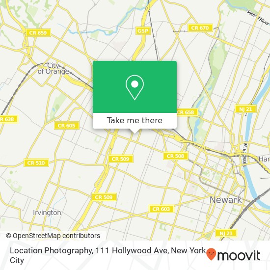 Mapa de Location Photography, 111 Hollywood Ave