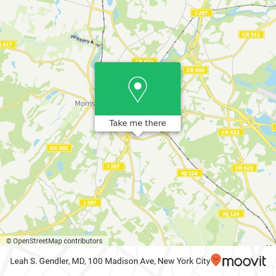 Mapa de Leah S. Gendler, MD, 100 Madison Ave