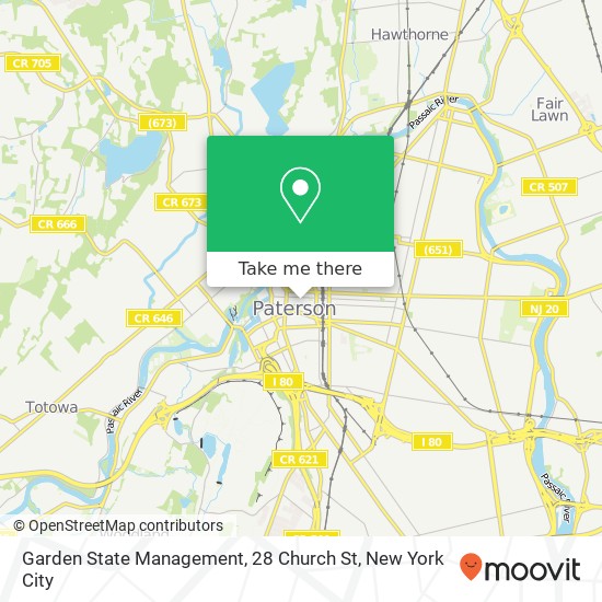 Garden State Management, 28 Church St map