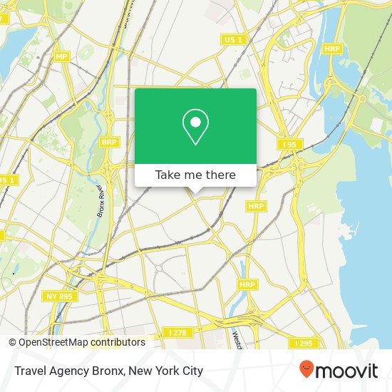 Travel Agency Bronx map