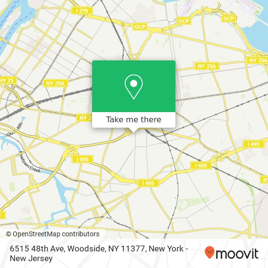 6515 48th Ave, Woodside, NY 11377 map