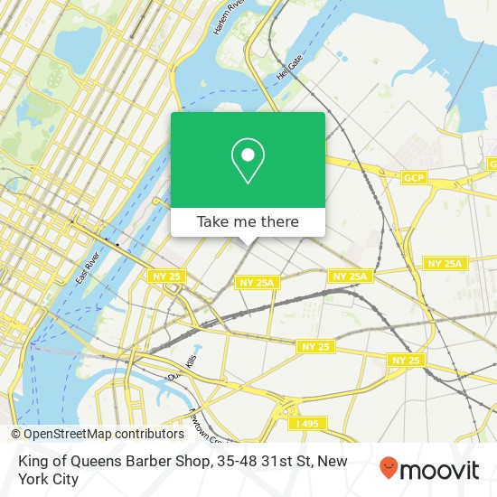 Mapa de King of Queens Barber Shop, 35-48 31st St