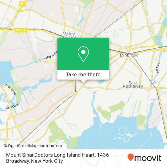 Mount Sinai Doctors Long Island Heart, 1436 Broadway map