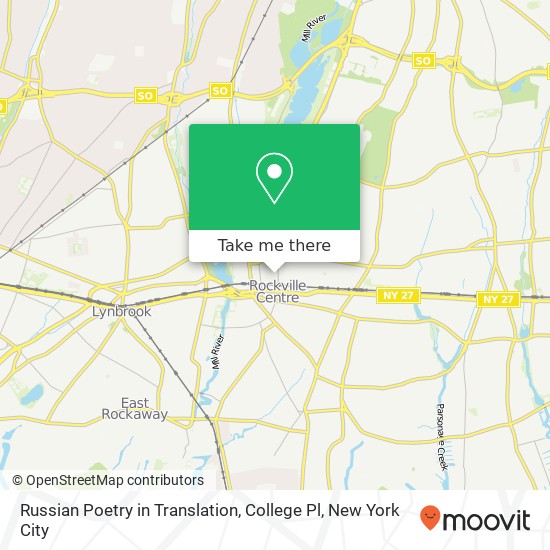 Russian Poetry in Translation, College Pl map