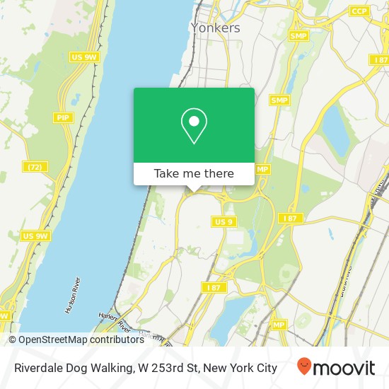 Mapa de Riverdale Dog Walking, W 253rd St