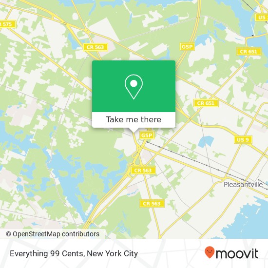 Mapa de Everything 99 Cents