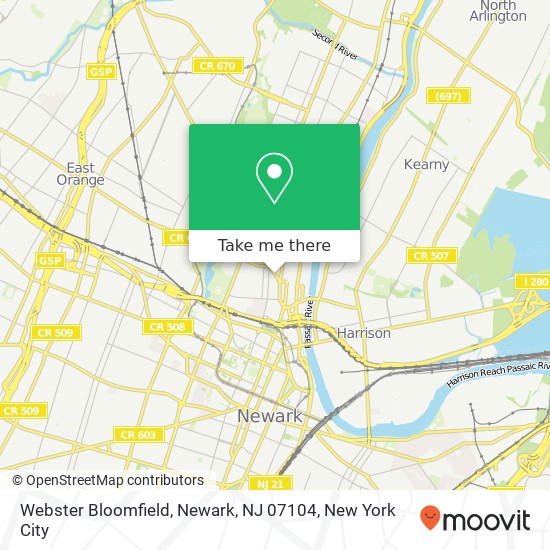 Webster Bloomfield, Newark, NJ 07104 map