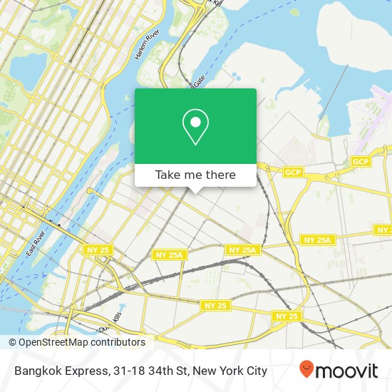 Bangkok Express, 31-18 34th St map