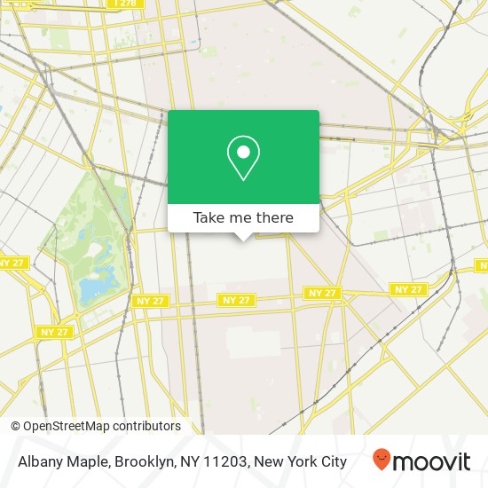 Mapa de Albany Maple, Brooklyn, NY 11203