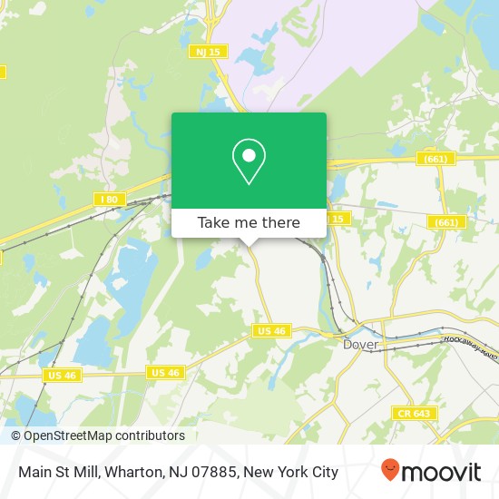 Mapa de Main St Mill, Wharton, NJ 07885