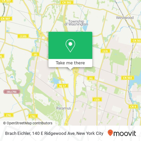 Mapa de Brach Eichler, 140 E Ridgewood Ave