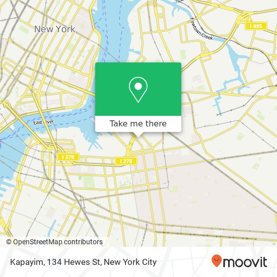 Kapayim, 134 Hewes St map