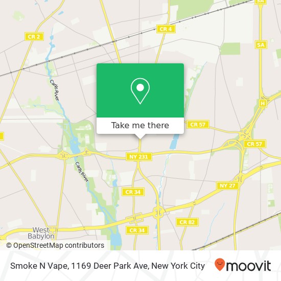 Mapa de Smoke N Vape, 1169 Deer Park Ave