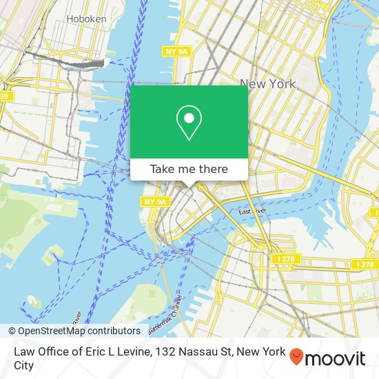 Mapa de Law Office of Eric L Levine, 132 Nassau St