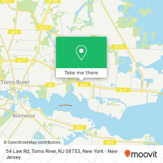 54 Law Rd, Toms River, NJ 08753 map