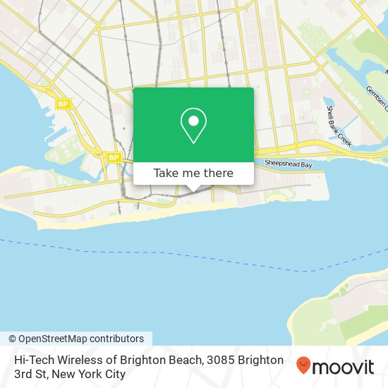 Mapa de Hi-Tech Wireless of Brighton Beach, 3085 Brighton 3rd St