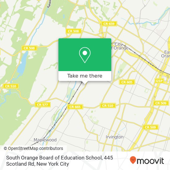 Mapa de South Orange Board of Education School, 445 Scotland Rd