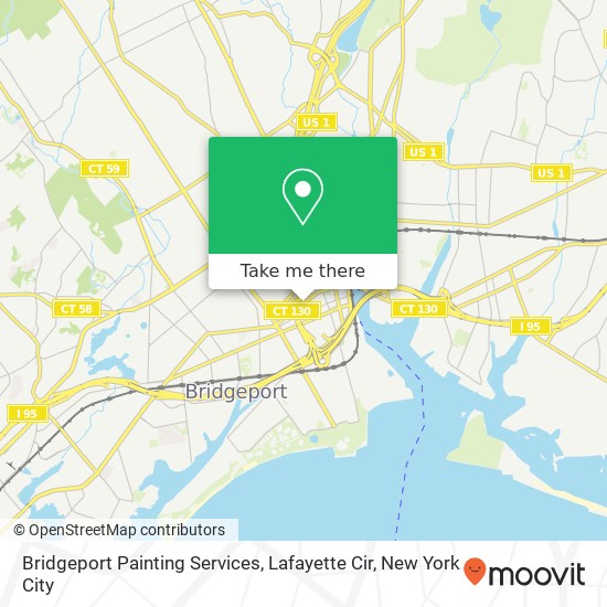 Bridgeport Painting Services, Lafayette Cir map
