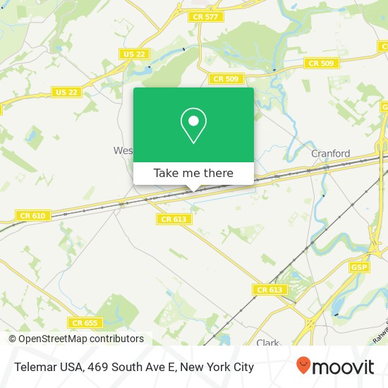 Mapa de Telemar USA, 469 South Ave E