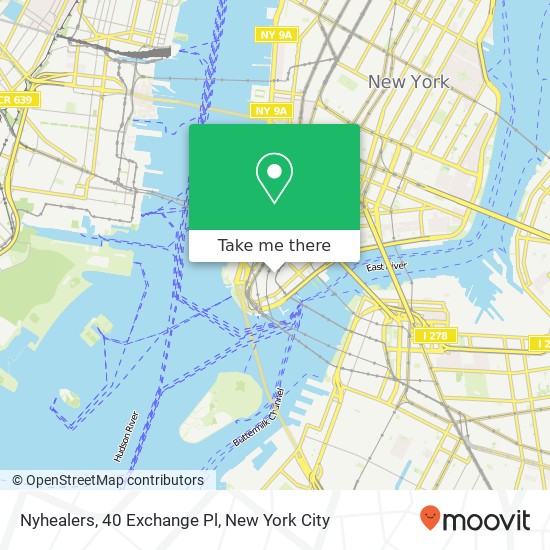 Nyhealers, 40 Exchange Pl map