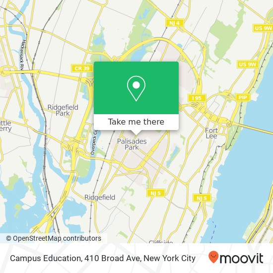 Mapa de Campus Education, 410 Broad Ave