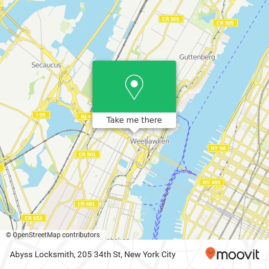 Mapa de Abyss Locksmith, 205 34th St