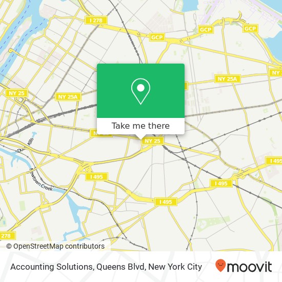 Accounting Solutions, Queens Blvd map