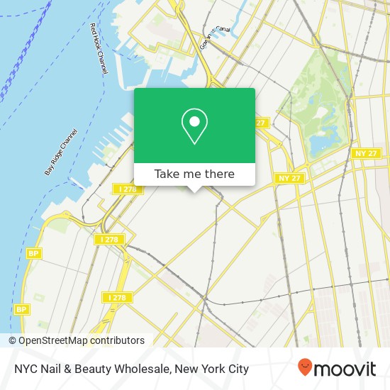 Mapa de NYC Nail & Beauty Wholesale