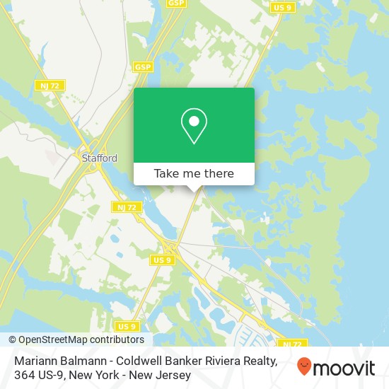 Mapa de Mariann Balmann - Coldwell Banker Riviera Realty, 364 US-9