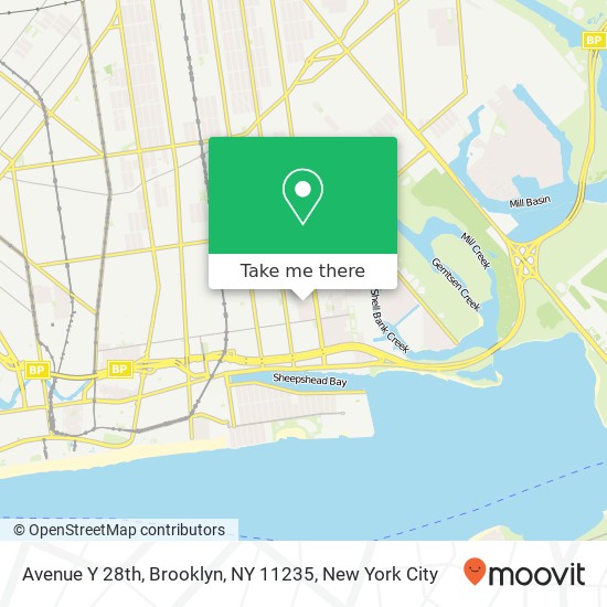 Avenue Y 28th, Brooklyn, NY 11235 map