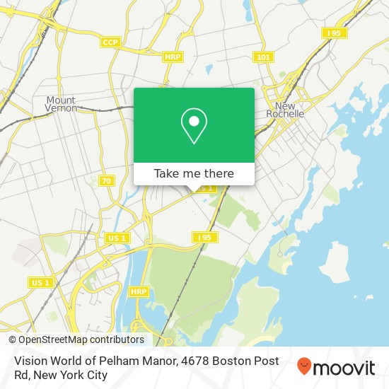 Vision World of Pelham Manor, 4678 Boston Post Rd map