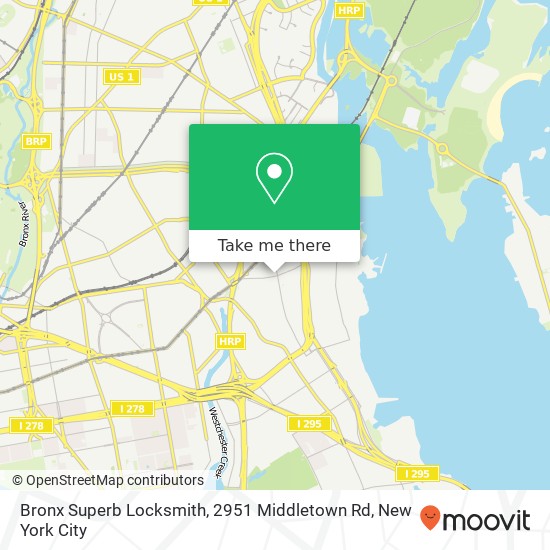 Mapa de Bronx Superb Locksmith, 2951 Middletown Rd